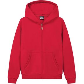 QBK Kids Brushed Fleece Zip-Up Hooded Sweatshirt Hoodie for Boys or Girls 3-14 Years in Saudi Arabia