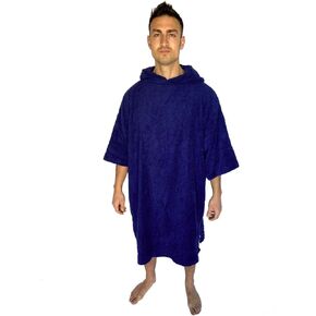 Allen & Mate Adult Changing Robe - Quick Dry 100% Terry Cotton Beach Poncho Towel with Hood & Pockets - Ideal for Men & Women
