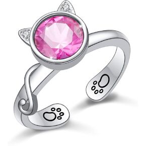 DAOSHANG 925 Sterling Silver Adjustable Ring Eye of Horus/Pumpkin Spoon Rings, Spoon Ring for Women Ankh Cross Ring Vintage Victorian Halloween Jewelry Gift for Women Men