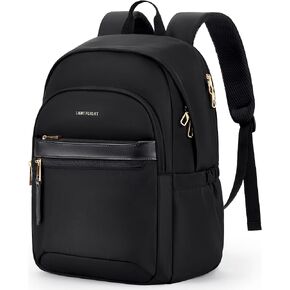 LIGHT FLIGHT Laptop Backpack for Women fits 15.6'' Computer Backpack with USB Charging Port, for Daypack Work College Business Travel,Black