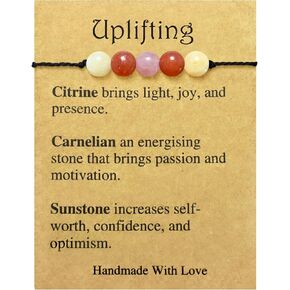 yfstyle Crystal Healing Stones Bracelets Healing Spiritual Crystal Bracelets for Women Men Amethyst Anxiety Bracelets Empath Protection Bracelet Natural Gemstones Bracelets Jewelry Gifts