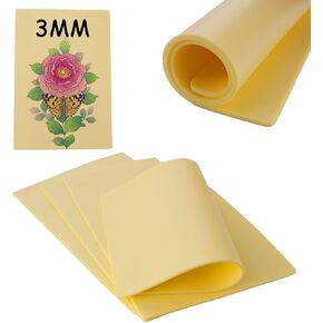 3mm Tattoo Practice Skin, 3 Pcs 12x8" 3mm Thick Silicone Fake Skin Blank Double Sides Soft Skin, Tattooing Microblading Eyebrow Lip Practice Sheet for Beginners and Artists (3Pcs I 3mm)