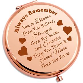 Encouragement Gifts for Women Compact Mirror Positive Gifts for Teen Girls Motivational Gifts for Daughter Sister Inspirational Gifts Christmas Birthday Gifts Friendship Gifts Folding Makeup Mirror