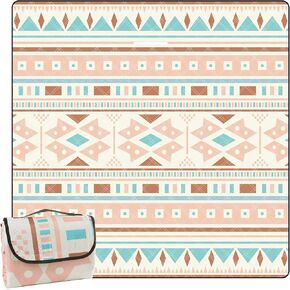Picnic Blankets 79"x79" Extra Large Outdoor Blanket Beach Blanket Waterproof SandProof Picnic Mat Washable Foldable Portable for Grass Lawn Beach Camping (Boho-A)