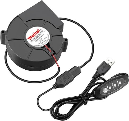 Wathai 60mm x 15mm Computer Case USB Blower Fan 5V with Variable Speed Controller for Receiver DVR Playstation Xbox Computer Cabinet Cooling 2 Pack in Saudi Arabia