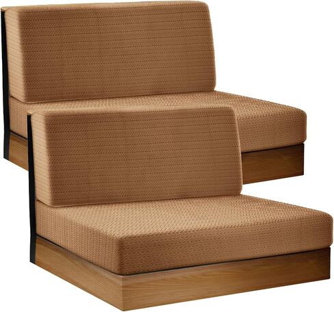 أغطية وسائد أريكة RV Dinette - غطاء وسادة مرن للتخييم - واقي أثاث أريكة Loveseat قابل للتمدد لمقعد السيارة RV Camper 1 غطاء مسند الظهر وغطاء مقعد واحد (كاكي) in Kuwait