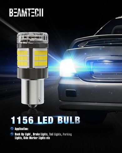 BEANTECH 7440 7443 LED Bulbs for Reverse Lights, 6500K White Super Bright 7441 992 T20 W21W 7444 LED for Back Up Tail Brake Parking Lights, Pack of 2 in Saudi Arabia