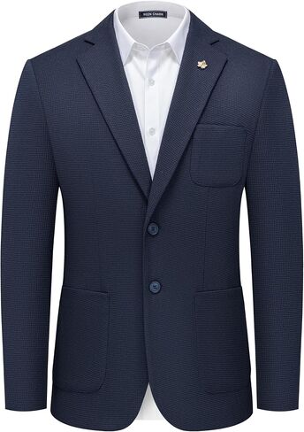 WEEN CHARM Men's Casual Knit Blazer Slim Fit Lightweight Sport Coat Two Button Suit Jackets in Saudi Arabia