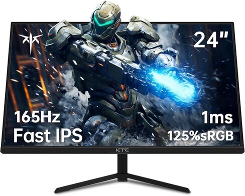 KTC 24inch Monitor, Fast IPS 1080p 144Hz 165Hz 1ms, 125.25% sRGB, HDR, Borderless Gaming Monitor PC Monitor, FreeSync Premium & G-Sync, HDMI 2.0x2, DP1.4x2, Vesa Support, Eye Care for Gamers in Kuwait
