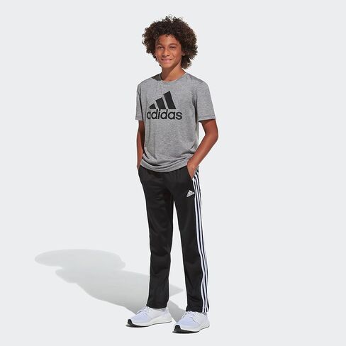 بنطال الركض الرياضي التريكو الرياضي النشط للأولاد من adidas، أسود Iconic Adi، 4T in Kuwait
