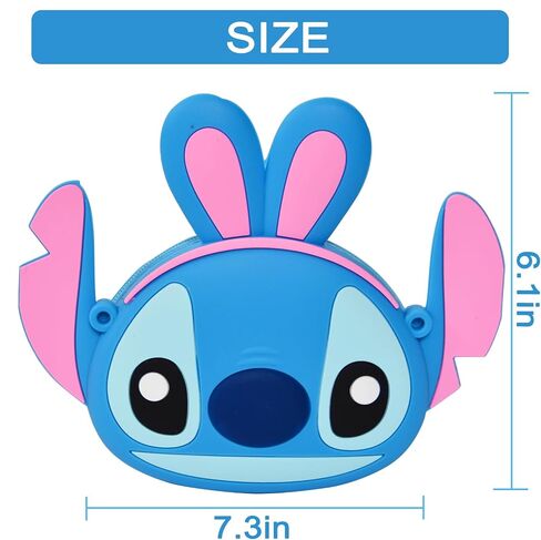 Stitch Crossbody Bag with Adjustable Shoulder Strap, Handbag with Zipper Cute Mini Anime Kitty Coin Wallet Purse in Saudi Arabia
