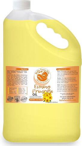 Bella Terra Oils - Organic Evening Primrose Oil 2oz - Celebrating Primrose's Nutrient Legacy, Infused with Vitamin E & Omega-6, Superior Oil Experience for the Skin in Saudi Arabia