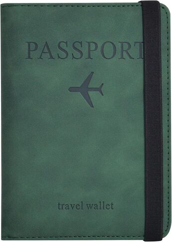Passport Holder, Passport Cover with Credit Card Slot and Boarding Pass Slot Combo, Passport Wallet Case Book Travel Must Have, RFID Blocking Leather Travel Accessories, Black in Saudi Arabia