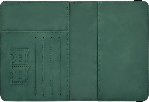 Passport Holder, Passport Cover with Credit Card Slot and Boarding Pass Slot Combo, Passport Wallet Case Book Travel Must Have, RFID Blocking Leather Travel Accessories, Black in Saudi Arabia