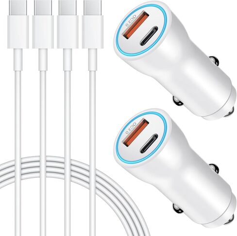 iPhone 15 Car Charger [ MFi Certified] 43W Dual Port USB C Car Charger Adapter with USB-C to C Fast Charging Cable for iPhone 15/15 Plus/15 Pro/15 Pro Max/14/13/12, iPad Pro/Air/Mini in Saudi Arabia