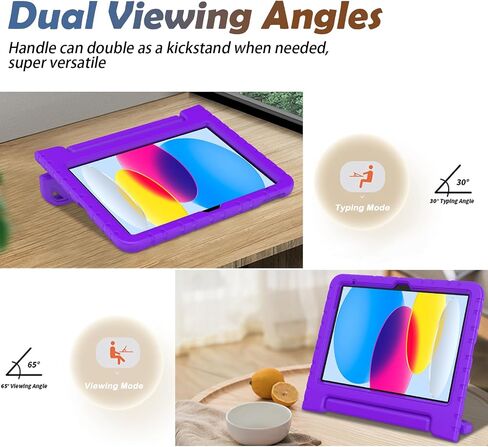 حافظة LTROP iPad الجيل العاشر للأطفال، حافظة iPad 10.9 2022، حافظة iPad الجيل العاشر، حافظة iPad 10 للأطفال، حافظة متينة قابلة للتحويل للأطفال الصغار لجهاز iPad 10.9 بوصة الجيل العاشر، أزرق in Kuwait