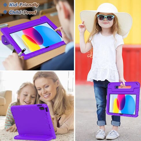 حافظة LTROP iPad الجيل العاشر للأطفال، حافظة iPad 10.9 2022، حافظة iPad الجيل العاشر، حافظة iPad 10 للأطفال، حافظة متينة قابلة للتحويل للأطفال الصغار لجهاز iPad 10.9 بوصة الجيل العاشر، أزرق in Kuwait