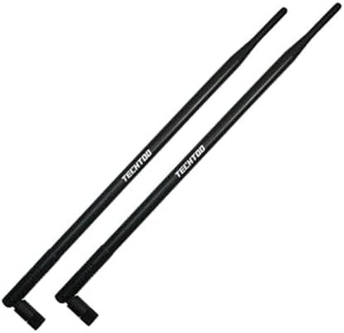 هوائي TECHTOO 9dBi Omni WiFi مع موصل RP-SMA لموجه الشبكة اللاسلكية / محول USB / بطاقة PCI PCIe / كاميرا بروتوكول الانترنت / موسع النطاق اللاسلكي (3 حزم) in Kuwait