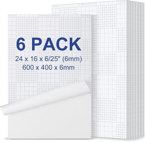 Janlaugh 12 Pcs 6/25" Thick 24 x 16 Inch Self Adhesive Foam Board White Foam Core Backing Board Foam with Adhesive Backing Sticky Foam Board for Picture Crafts Artworks School Projects in Saudi Arabia