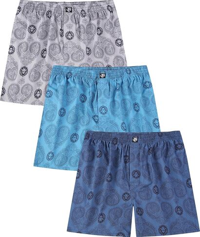 Men's Boxers Underwear 100% Cotton Printed Woven Boxers for Men Pack Boxer Shorts in Saudi Arabia