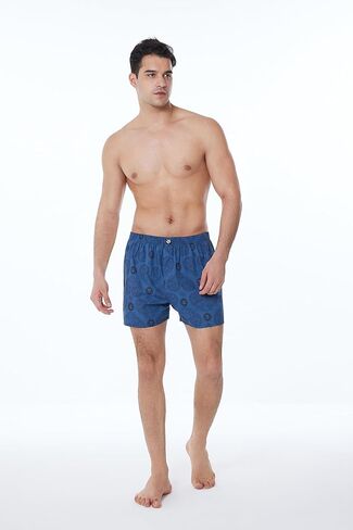 Men's Boxers Underwear 100% Cotton Printed Woven Boxers for Men Pack Boxer Shorts in Saudi Arabia
