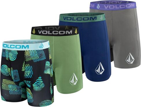 Volcom Mens Boxer Briefs Poly Spandex Performance Boxer Briefs Underwear in Saudi Arabia