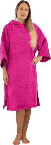Allen & Mate Adult Changing Robe - Quick Dry 100% Terry Cotton Beach Poncho Towel with Hood & Pockets - Ideal for Men & Women in Saudi Arabia