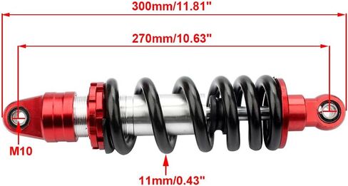 260 مللي متر 10-1/4 "ممتص الصدمات الخلفي 1000LBS تعليق Sensa-Trac تحميل ضبط ل ATV رباعية الترابية دراجة الطرق غير الممهدة دراجة نارية in Kuwait
