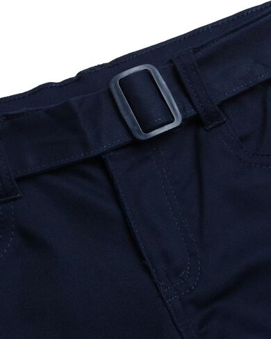 Girls' School Uniform Pants - 2 Pack Stretch Twill Khaki Chino Pants: Skinny, Boot Cut Flare, Jegging, Belt (4-16) in Kuwait