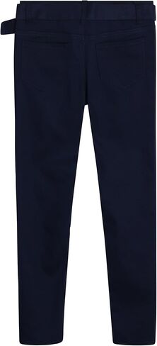 Girls' School Uniform Pants - 2 Pack Stretch Twill Khaki Chino Pants: Skinny, Boot Cut Flare, Jegging, Belt (4-16) in Kuwait