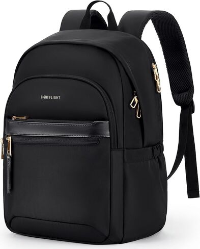 LIGHT FLIGHT Laptop Backpack for Women fits 15.6'' Computer Backpack with USB Charging Port, for Daypack Work College Business Travel,Black in Kuwait
