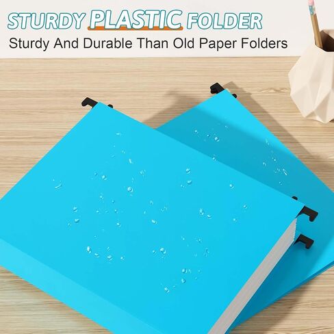 Extra Capacity Plastic Hanging File Folder Letter Size,12 Pack Reinforced Hang Folders with Heavy Duty 2 Inch Expansion,Durable Hanging Organizer Designed for Bulky Files(Black) in Saudi Arabia