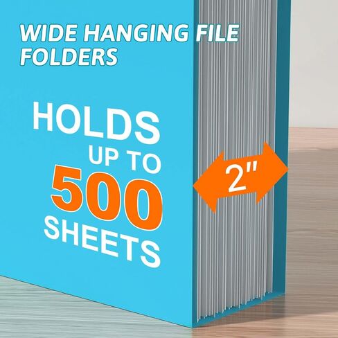 Extra Capacity Plastic Hanging File Folder Letter Size,12 Pack Reinforced Hang Folders with Heavy Duty 2 Inch Expansion,Durable Hanging Organizer Designed for Bulky Files(Black) in Saudi Arabia
