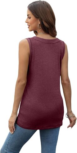 3 Pack Tank Top Women 2024 Sleeveless V Neck Summer Causal Loose Fit Tops Basic Flowy Dressy Cute Long Shirts Outfits in Saudi Arabia
