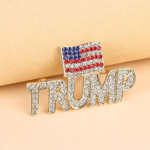 CCINEE America Brooch Trump Word Lable Souvenir Pin Badge Brooch for Patriotic Medal Take America Back Gift in Saudi Arabia