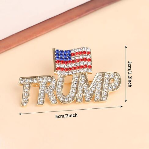 CCINEE America Brooch Trump Word Lable Souvenir Pin Badge Brooch for Patriotic Medal Take America Back Gift in Saudi Arabia