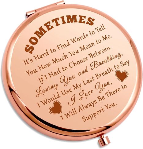 Encouragement Gifts for Women Compact Mirror Positive Gifts for Teen Girls Motivational Gifts for Daughter Sister Inspirational Gifts Christmas Birthday Gifts Friendship Gifts Folding Makeup Mirror in Saudi Arabia