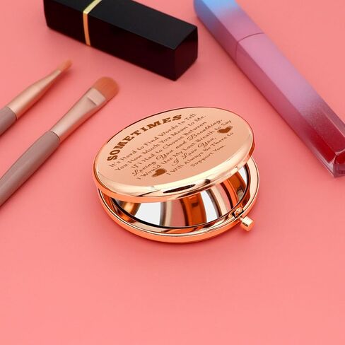 Encouragement Gifts for Women Compact Mirror Positive Gifts for Teen Girls Motivational Gifts for Daughter Sister Inspirational Gifts Christmas Birthday Gifts Friendship Gifts Folding Makeup Mirror in Saudi Arabia