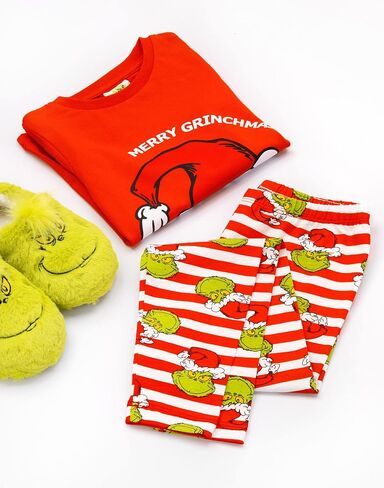 بيجامة عيد الميلاد العائلية المتطابقة من The Grinch للبالغين والأطفال مناسبة تمامًا in Saudi Arabia