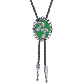 GelConnie Western Bolo Tie for Men Cowboy Necktie Turquoise Bolo Tie Leather Rodeo Necklace Mushroom Bolo Tie Texas Style