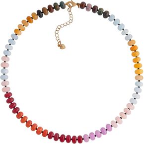 Sacina Trendy Boho Colorful Beaded Choker Necklace, Crystal Necklace, Hippie Necklace, Summer Necklace, Beach Necklace, Y2k Necklace, Christmas Jewelry Gift for Women