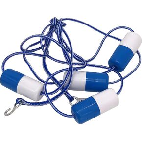 Fibropool Safety Rope with Floats, Pre-Assembled Divider Buoy with Hooks
