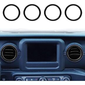Voodonala for Jeep JL Dash Air Conditioning Vent Outlet Bezel Ventilation Grille Embellishment Trim for 2018-2023+ Jeep Wrangler JL JLU Gladiator JT Trunk Interior Accessories, Red Aluminum Alloy