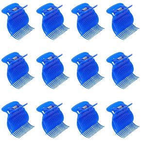 AUEAR, 12 Pack Hot Roller Clips Plastic Hair Curler Claw Clips Replacement Rollers Clips for Women Girls Hair Section Styling