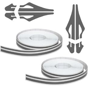 2 Rolls×32Ft Car Vinyl Pinstriping Tape Stripe Decal, DIY Car Body Side Stripes Auto Striping Tape Emblems Trim, Universal for Car Motorcycle Door Home Musical Instrument (Black)