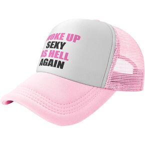Funny Trucker Hats for Women Pink Meme Baseball Cap Sports Hat Men Women