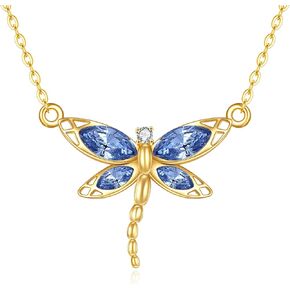 KECHO 14K Gold Butterfly Necklace Dainty Pendant for Women Dainty Jewelry Birthday Gift for Girls
