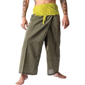 LannaPremium Thai Fisherman Pants for Men Women Yoga Pants Pirate Pants 2 Tone - Martial Arts Pants Blue Purple