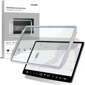 SUMK Tempered Glass Screen Protector for Tesla Model 3 Model Y Center Control Touchscreen Auto-Alignment kit Matte Anti-Fingerprint Anti-Glare 9H Hardness