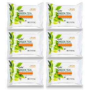 Epielle Argan Makeup Remover Cleansing Wipes | 30 Count, 6-Pack | Gentle Daily Facial Towelettes for All Skin Types | Removes Dirt, Oil, & Makeup | Essential Korean Skincare